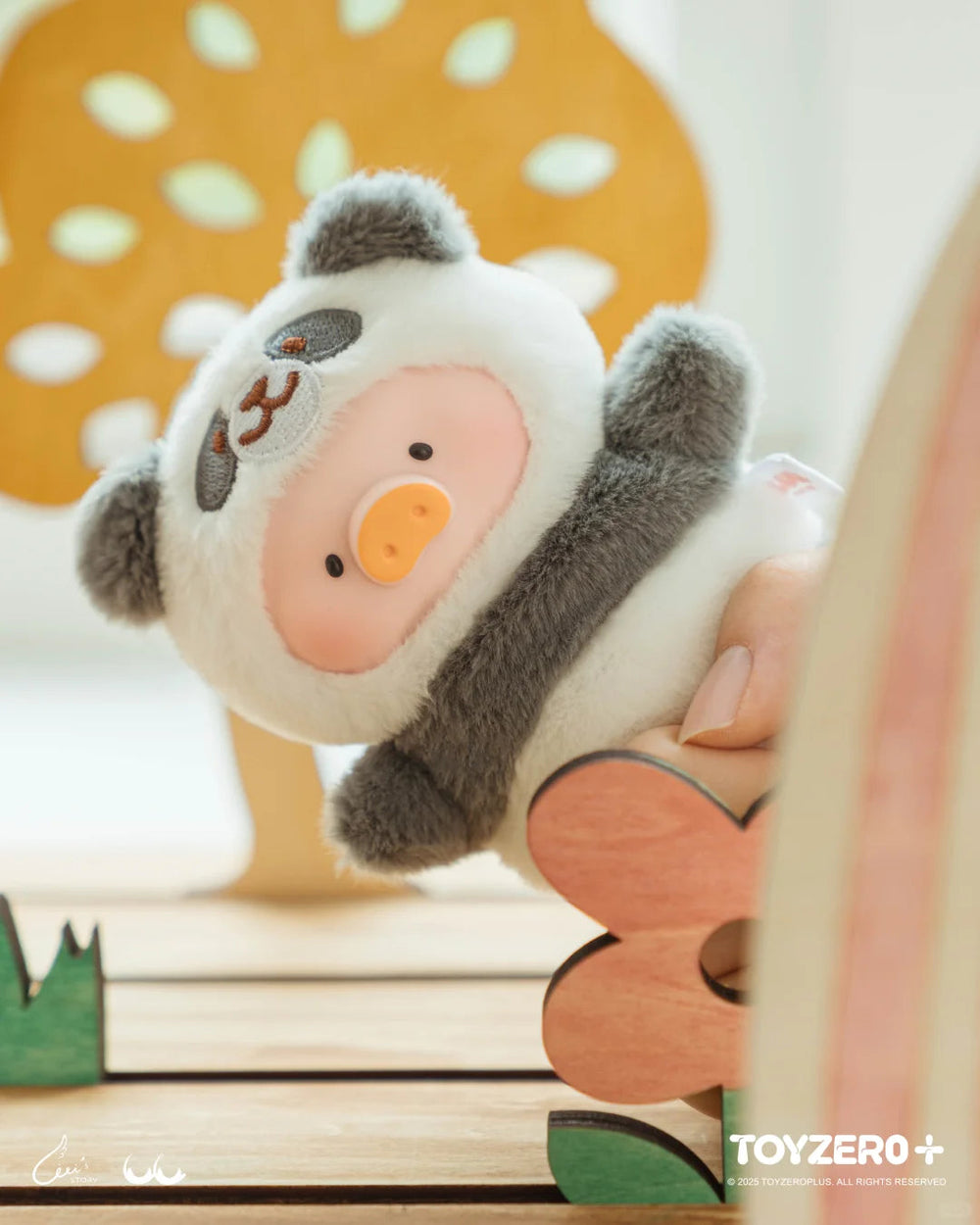 TOYZEROPLUS Lulu The Piggy Animal Party Puppet Show PVC Face Plush Keychain Blind Box