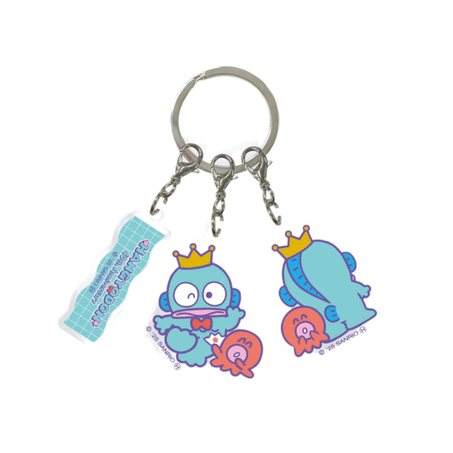 Sanrio Keychain Hangyodon 40TH Anniversary 3-piece Acrylic