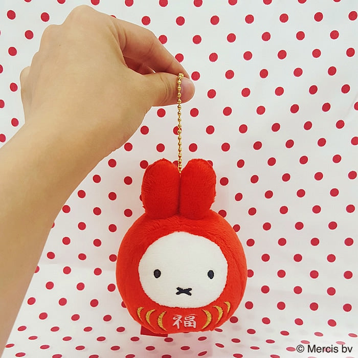 Sekiguchi Dick Bruna Miffy Lucky Daruma Mascot Key Chain