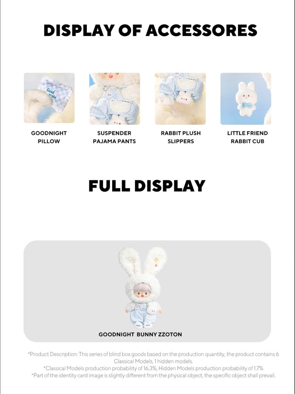 FINDING UNICORN zZoton Vinyl Plush-Goodnight Bunny zZoton