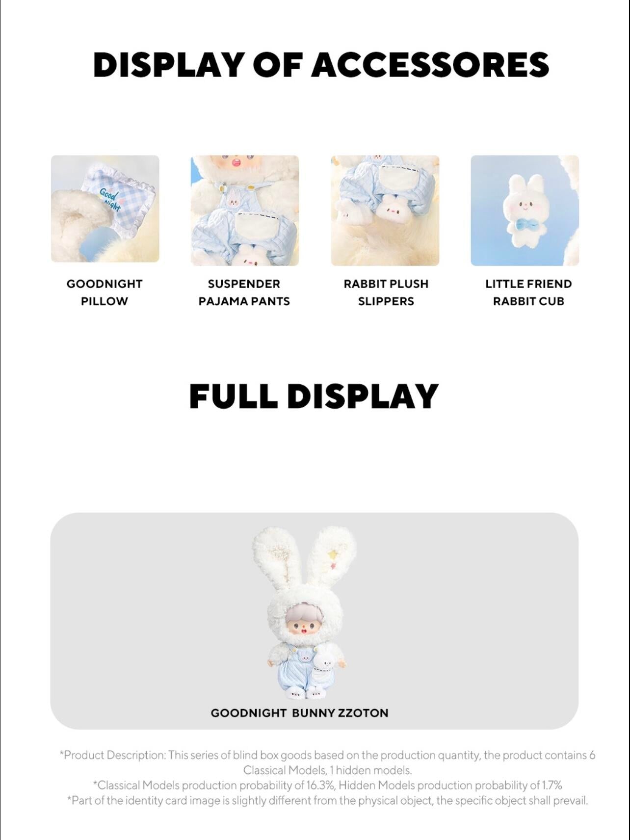 FINDING UNICORN zZoton Vinyl Plush-Goodnight Bunny zZoton