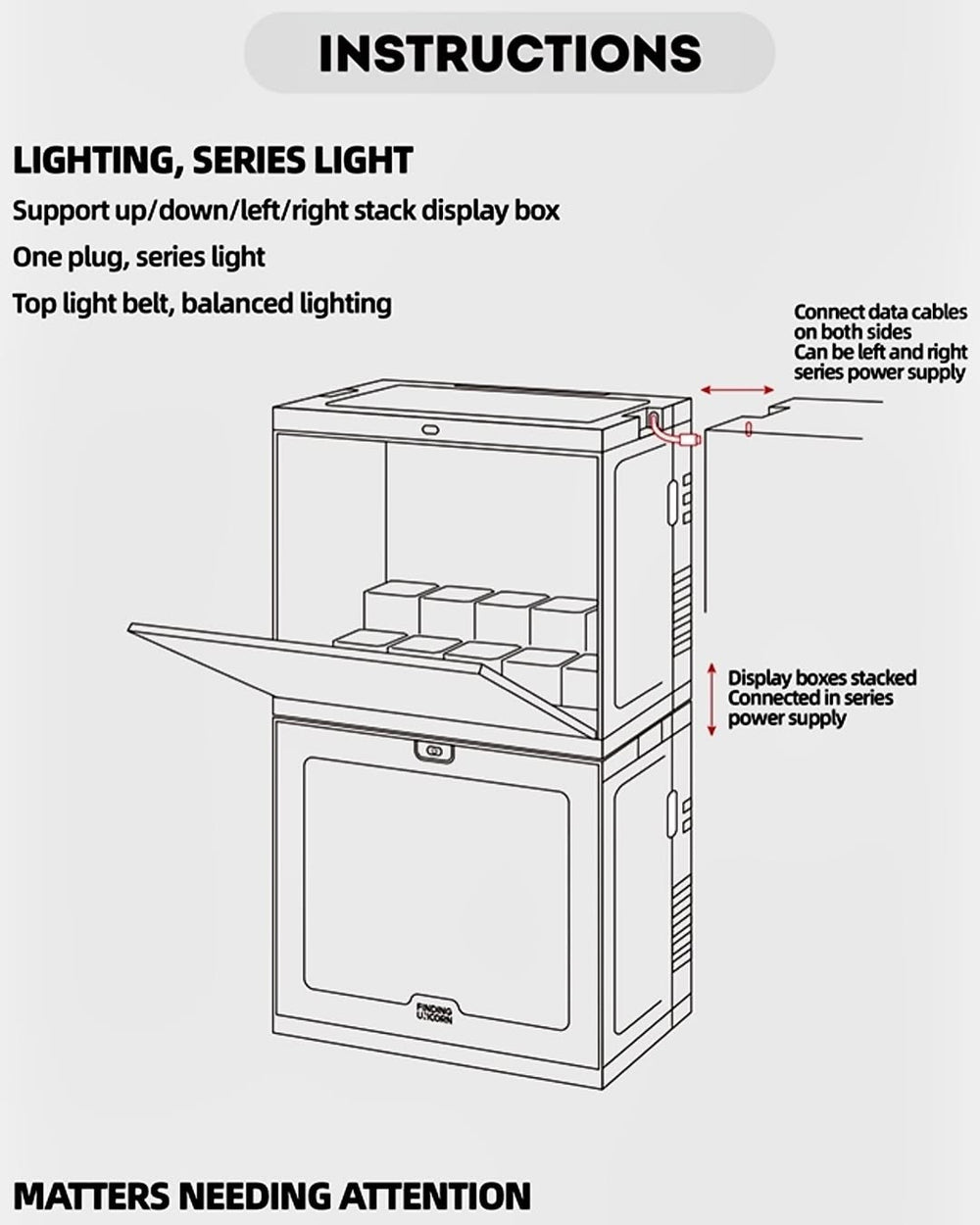 FINDING UNICORN Game Box Display Manual- White Color