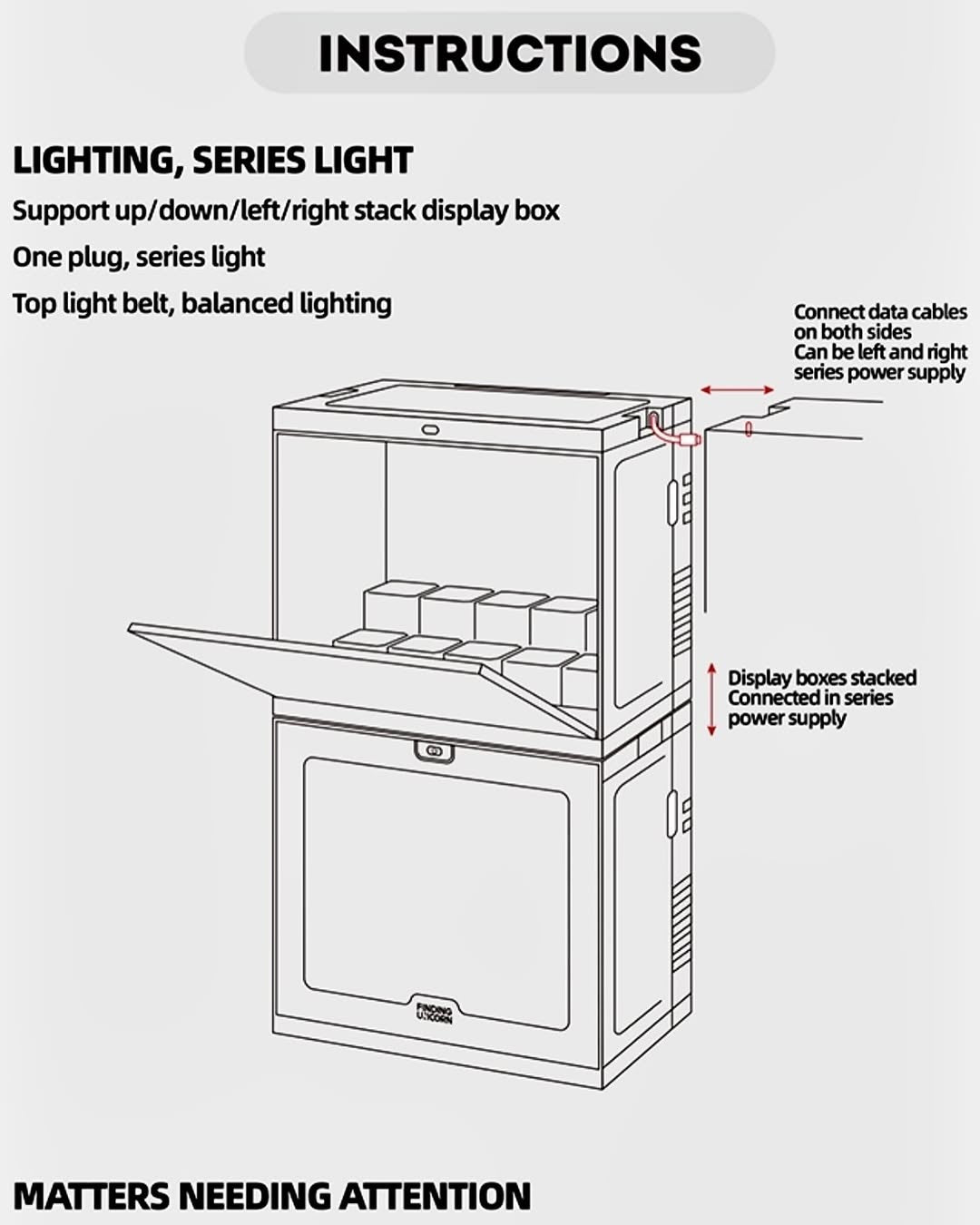 FINDING UNICORN Game Box Display Manual- White Color