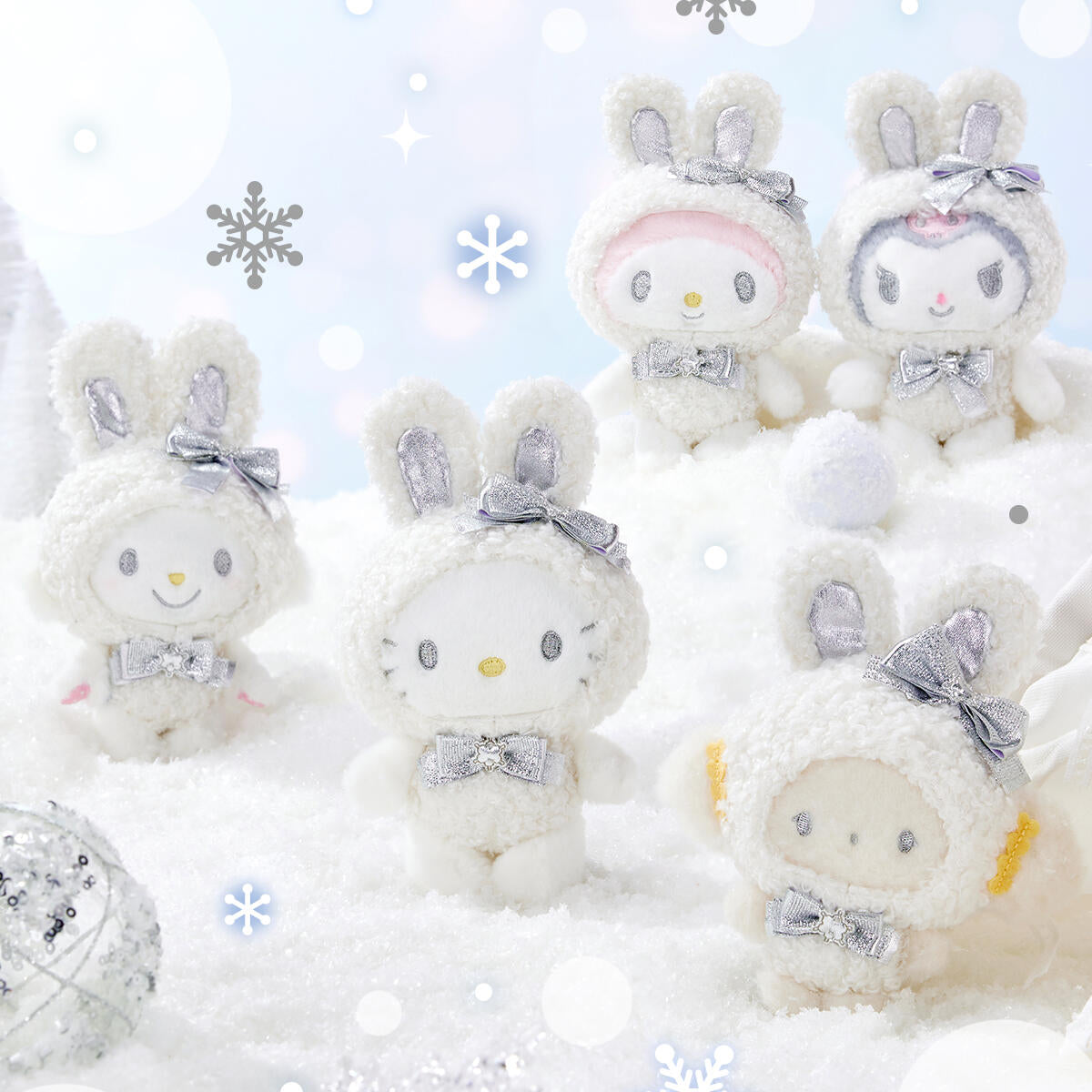 Sanrio Original Mascot Charm Fluffy Snow Rabbit