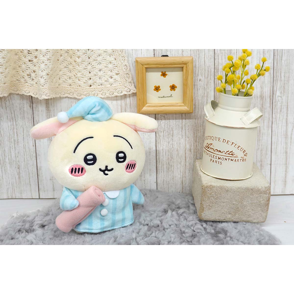 Chiikawa Chubby Potetama Plush Toy - Chiikawa : Rabbit Pajamas