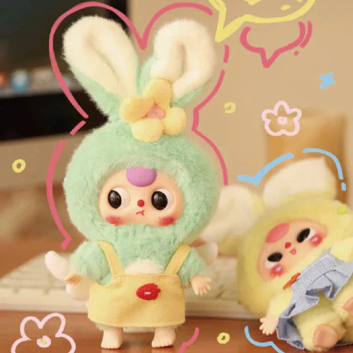 Baby Three Rabbit Macaron Cute Bunny Plush Series Blind Box