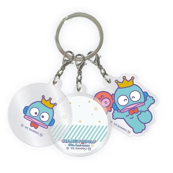 Sanrio Keychain Hangyodon 40TH Anniversary 3-piece Acrylic