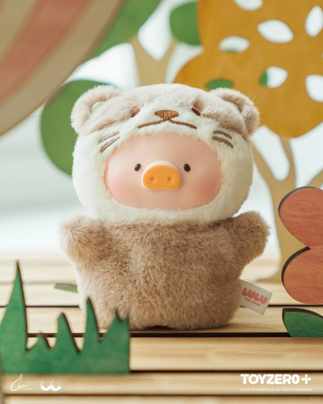 TOYZEROPLUS Lulu The Piggy Animal Party Puppet Show PVC Face Plush Keychain Blind Box