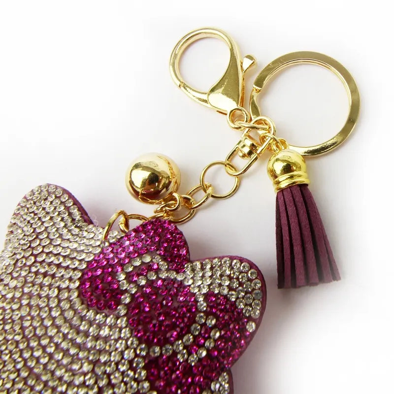 Sanrio Sparkling Leather Keychain Hello Kitty