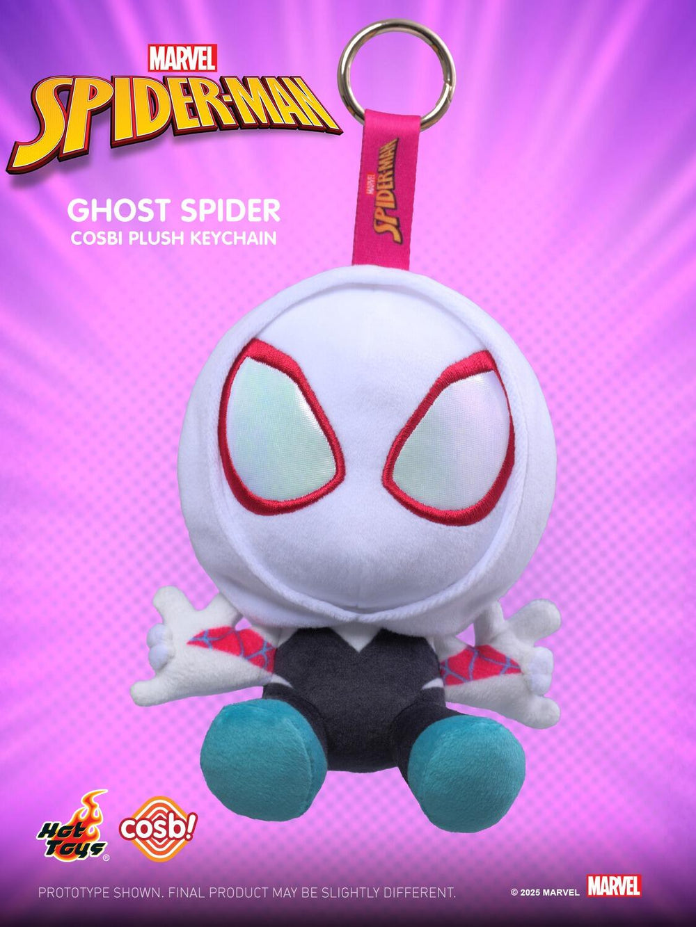 Hot Toys Marvel Spiderman Cosbi Plush Keychain Blind Box