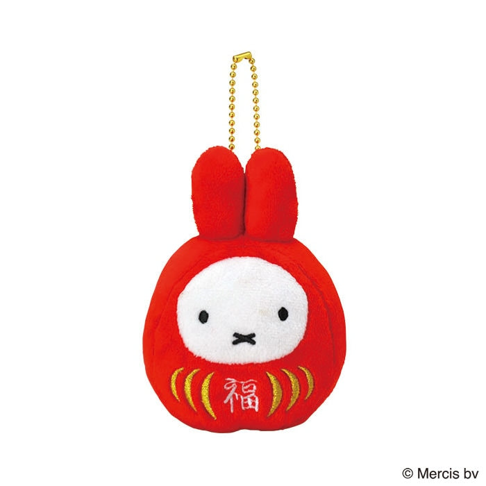 Sekiguchi Dick Bruna Miffy Lucky Daruma Mascot Key Chain