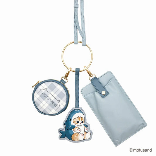 mofusand 3 Consecutive Shoulder Pouch - Shark Nyan