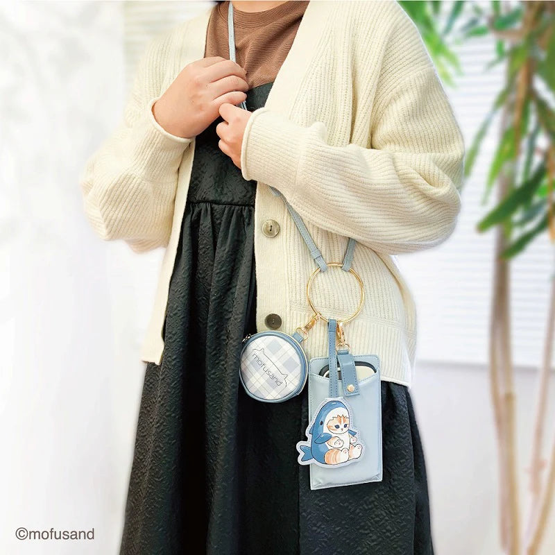 mofusand 3 Consecutive Shoulder Pouch - Shark Nyan
