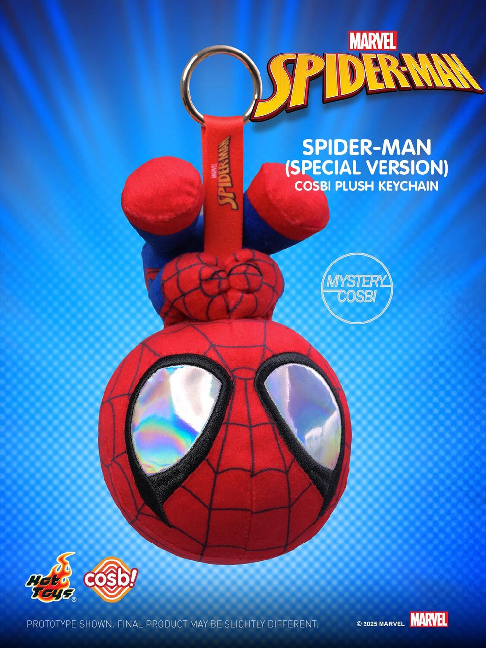 Hot Toys Marvel Spiderman Cosbi Plush Keychain Blind Box