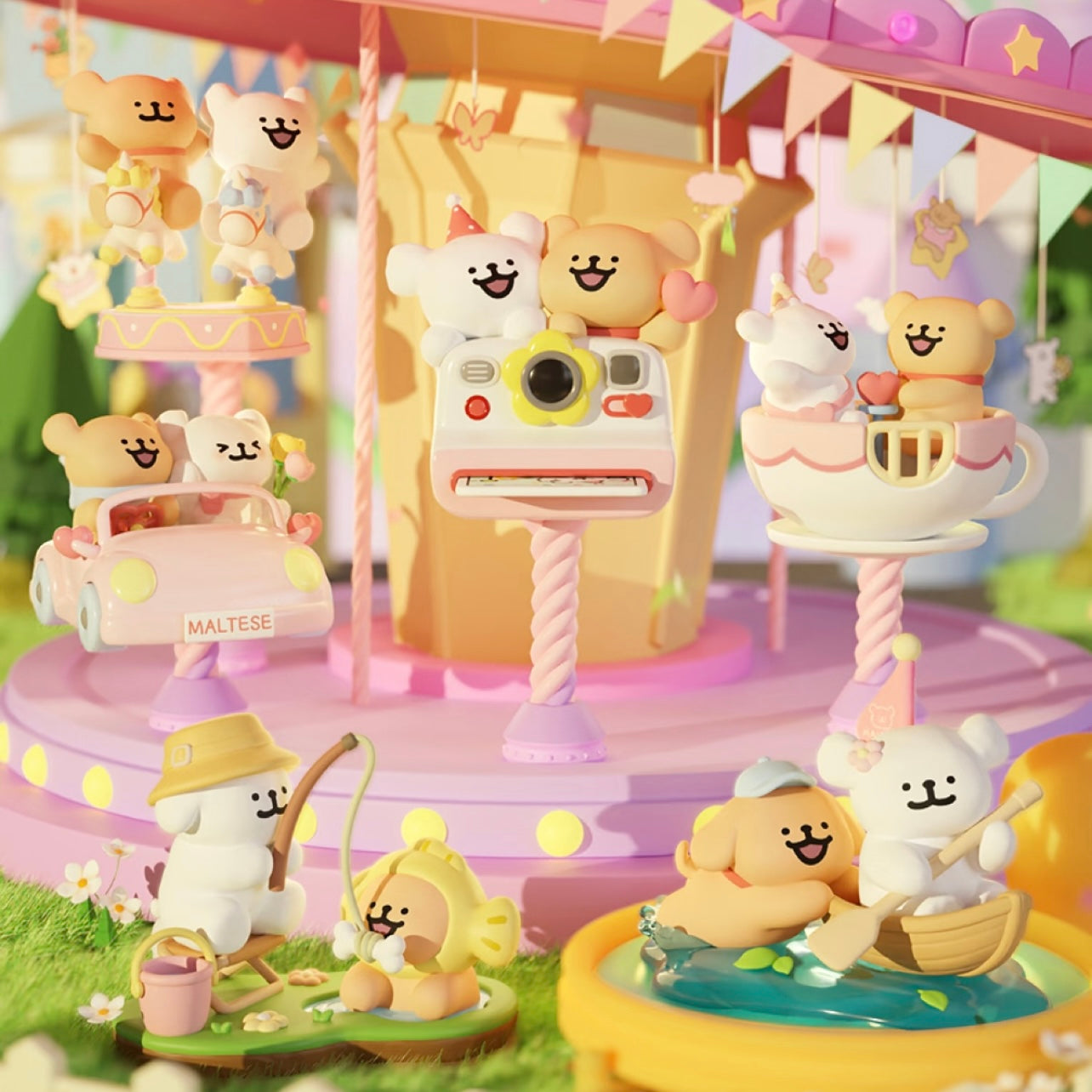 PLZDOT Maltese Line Puppy Happy Outing Series Blind Box