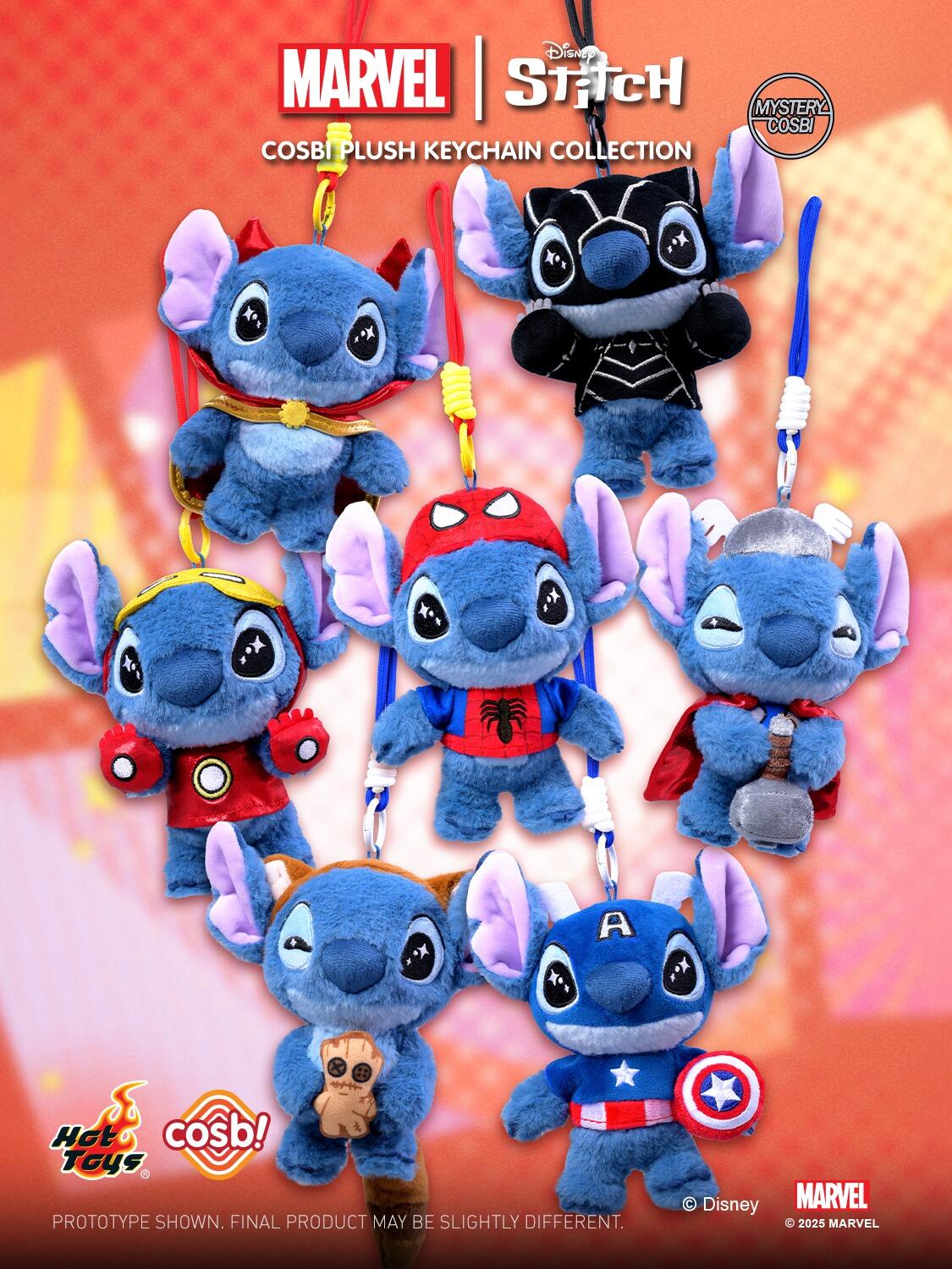 Marvel Stitch Cosbi Plush Keychain Collection Blind Box