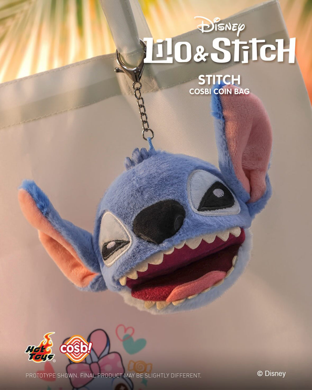 Hot Toys Disney Lilo & Stitch Stitch Cosbi Plush Coin Purse Keychain Blind Box