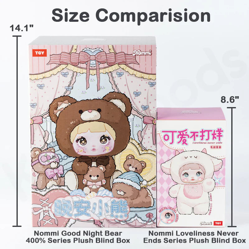 Hi TOY Nommi Good Night Bear 400% Series Plush Blind Box
