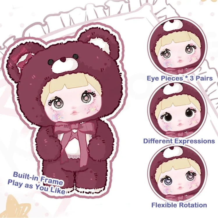 Hi TOY Nommi Good Night Bear 400% Series Plush Blind Box