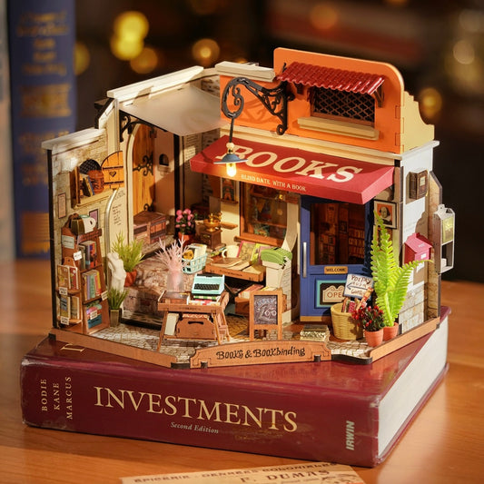 Rolife DIY Miniature House Kit - Corner Bookstore