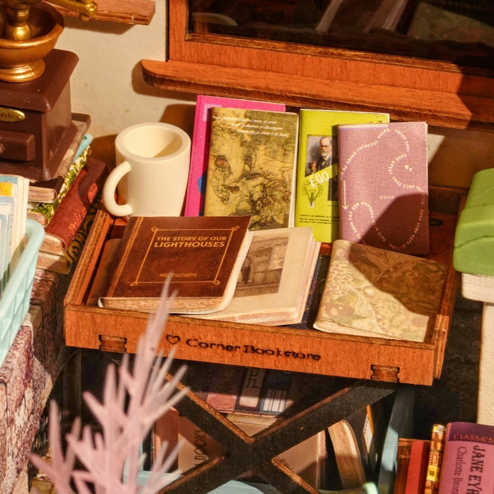 Rolife DIY Miniature House Kit - Corner Bookstore