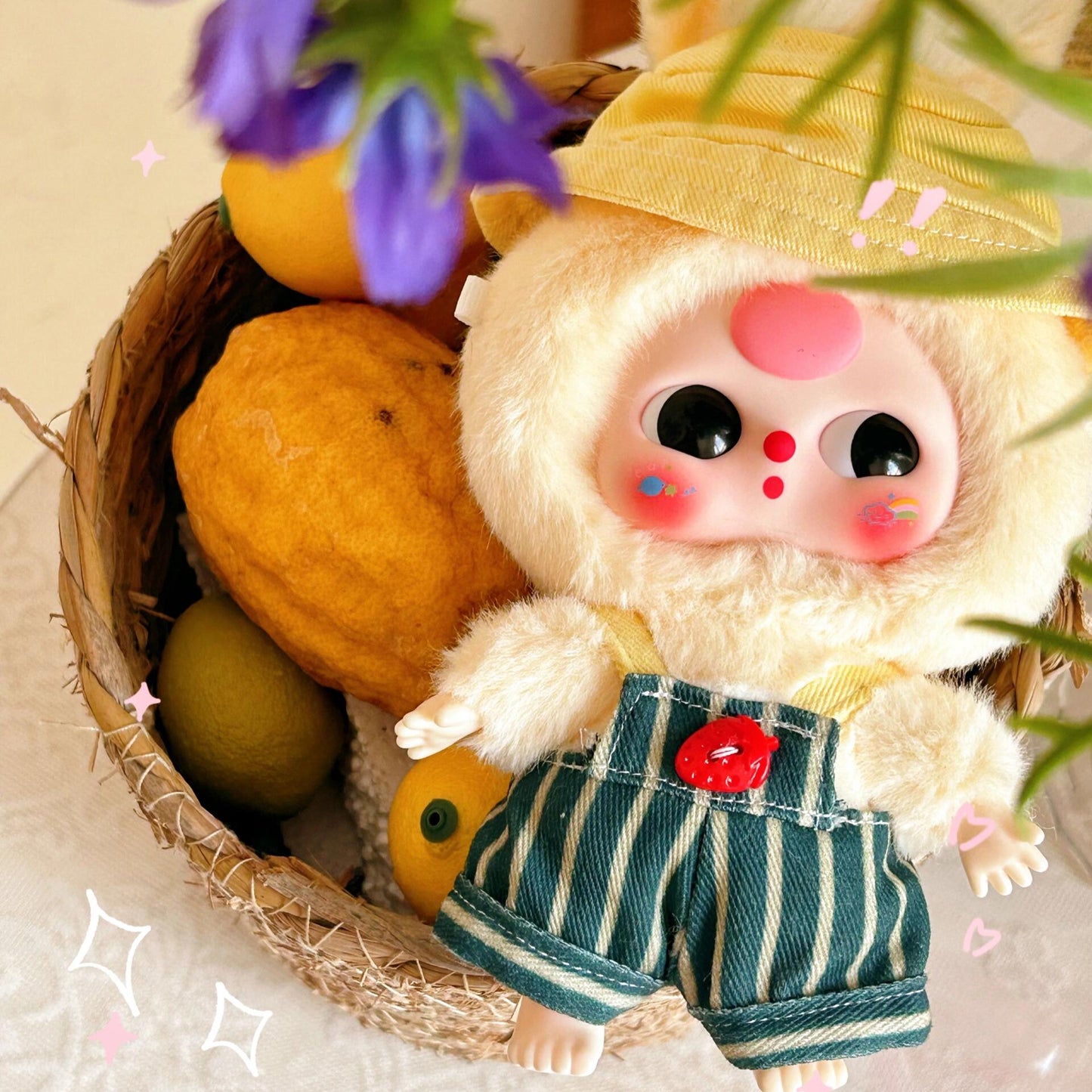 Baby Three Rabbit Macaron Cute Bunny Plush Series Blind Box