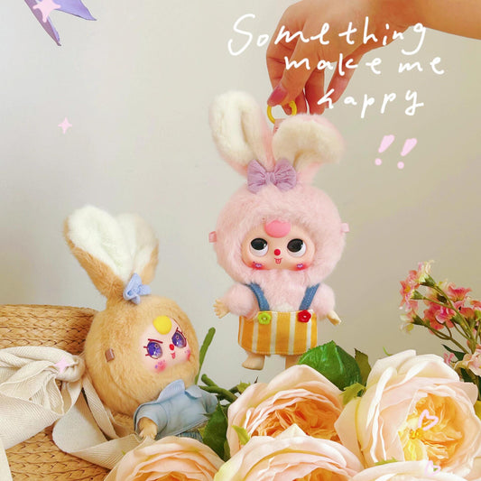 Baby Three Rabbit Macaron Cute Bunny Plush Series Blind Box
