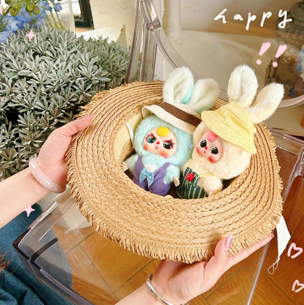 Baby Three Rabbit Macaron Cute Bunny Plush Series Blind Box