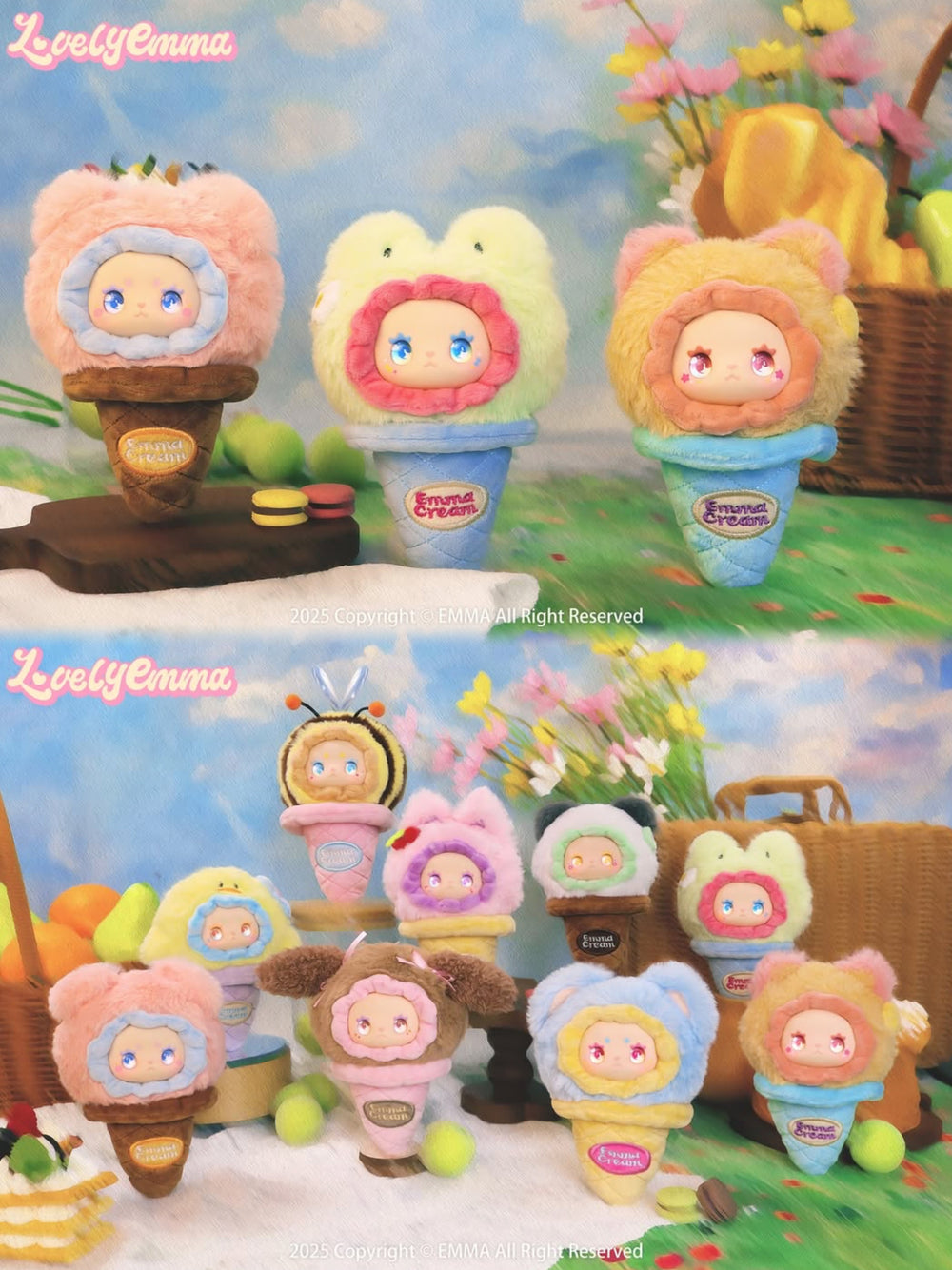 LOVELY EMMA Scoop Ice Cream Series Plush Pendant Blind Box