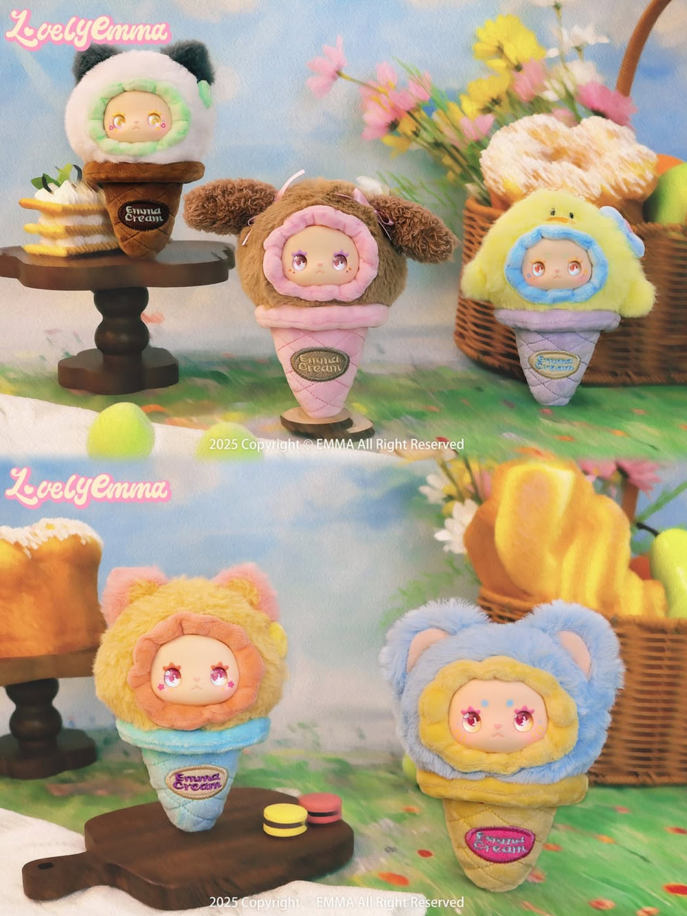 LOVELY EMMA Scoop Ice Cream Series Plush Pendant Blind Box