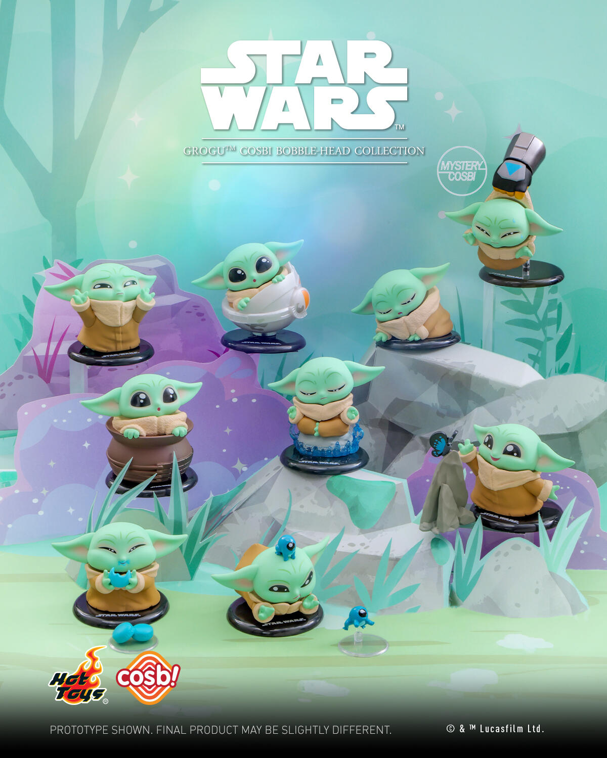 HOT TOYS Star Wars Grogu Cosbi Bobble Head Collection
