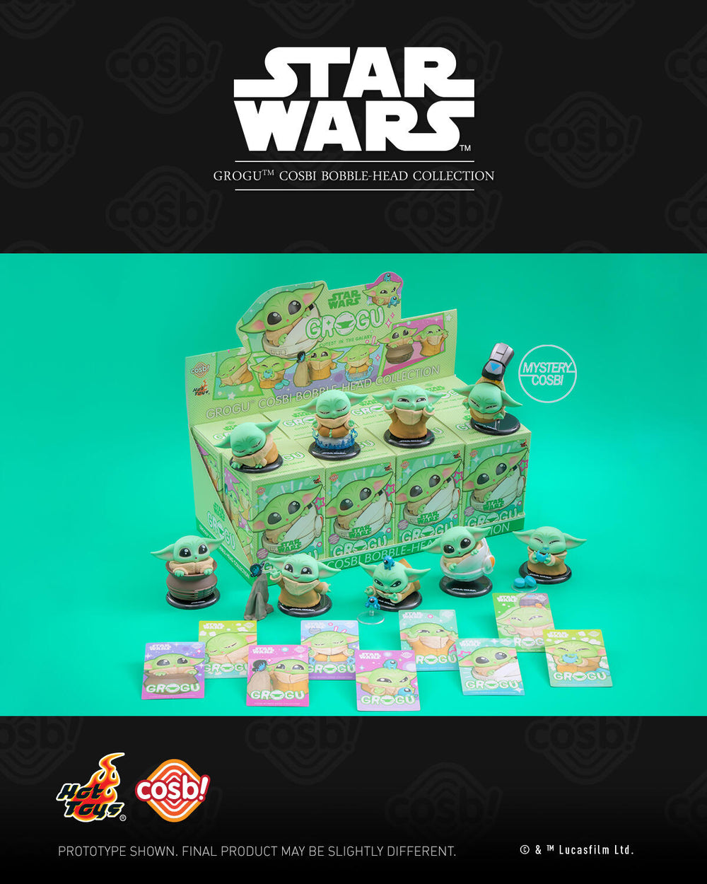 HOT TOYS Star Wars Grogu Cosbi Bobble Head Collection