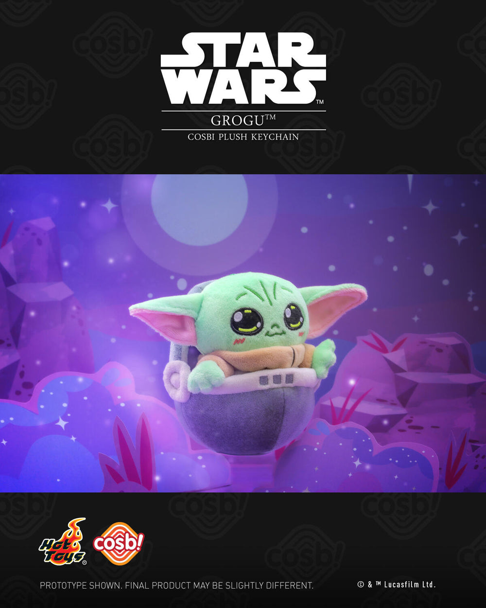 HOT TOYS Star Wars Grogu Cosbi Plush Keychain Collection