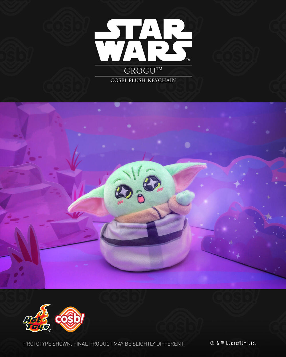 HOT TOYS Star Wars Grogu Cosbi Plush Keychain Collection