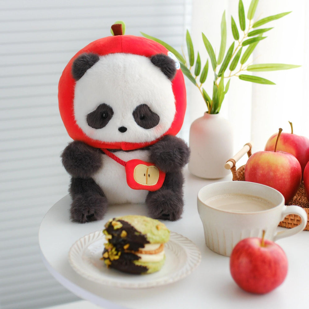 52TOYS Panda Roll Apple Series Plush Toys-Apple Hat