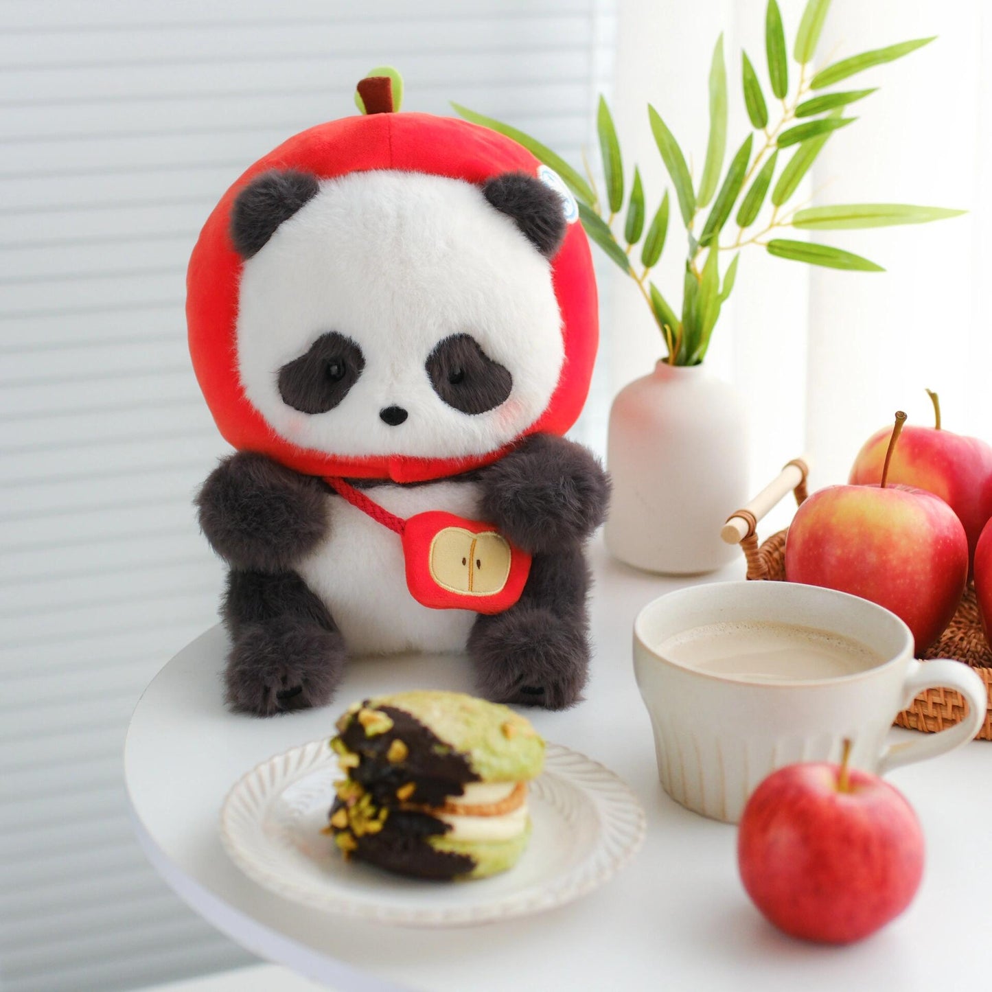 52TOYS Panda Roll Apple Series Plush Toys-Apple Hat