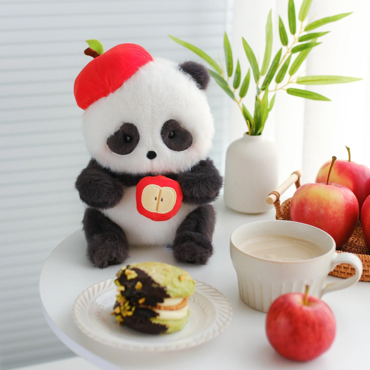 52TOYS Panda Roll Apple Series Plush Toys-Apple Hat