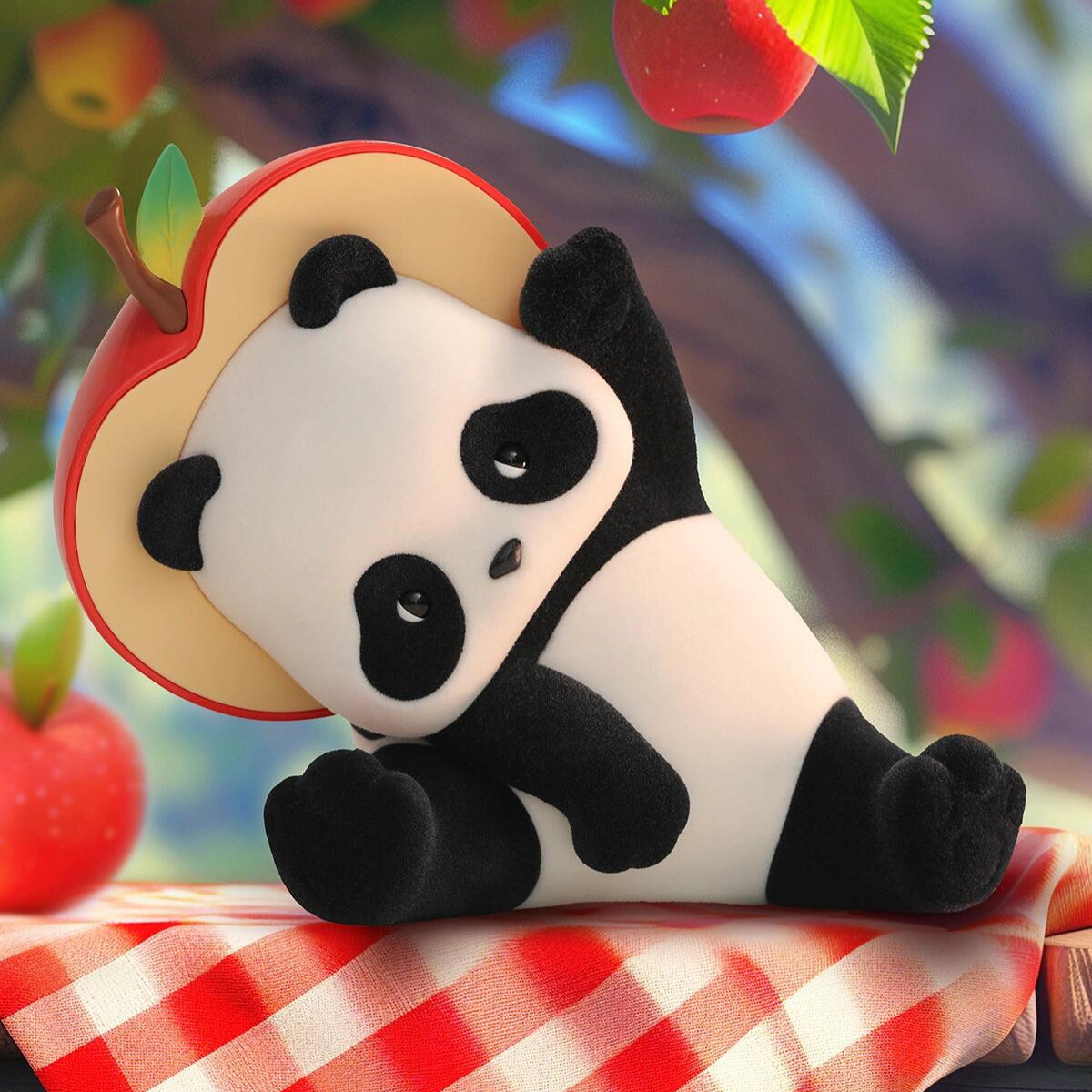 52TOYS Panda Roll Limited Edition Panda In Apple Hat
