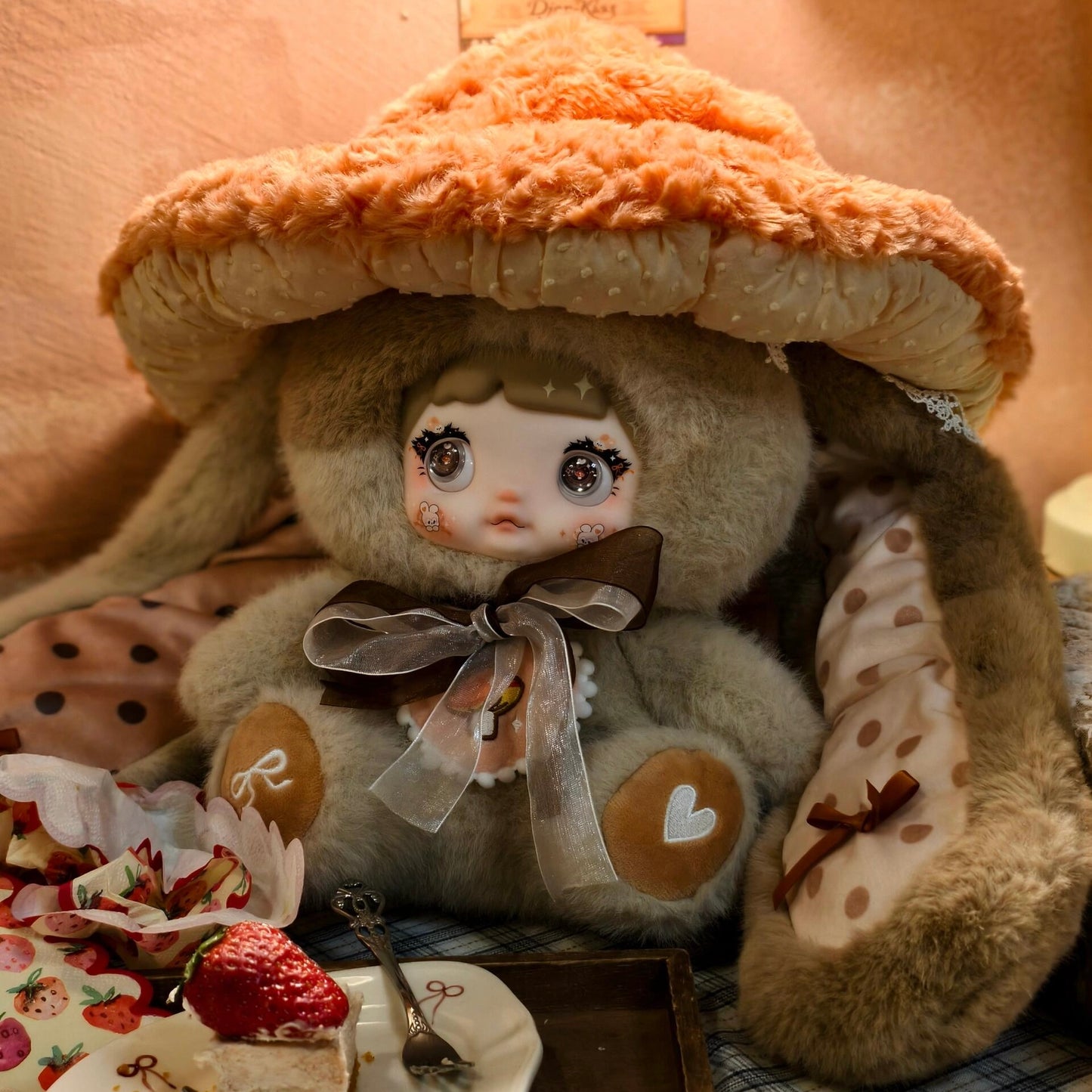 Hi TOY Nommi Mushroom Hat 400% Series Plush Blind Box