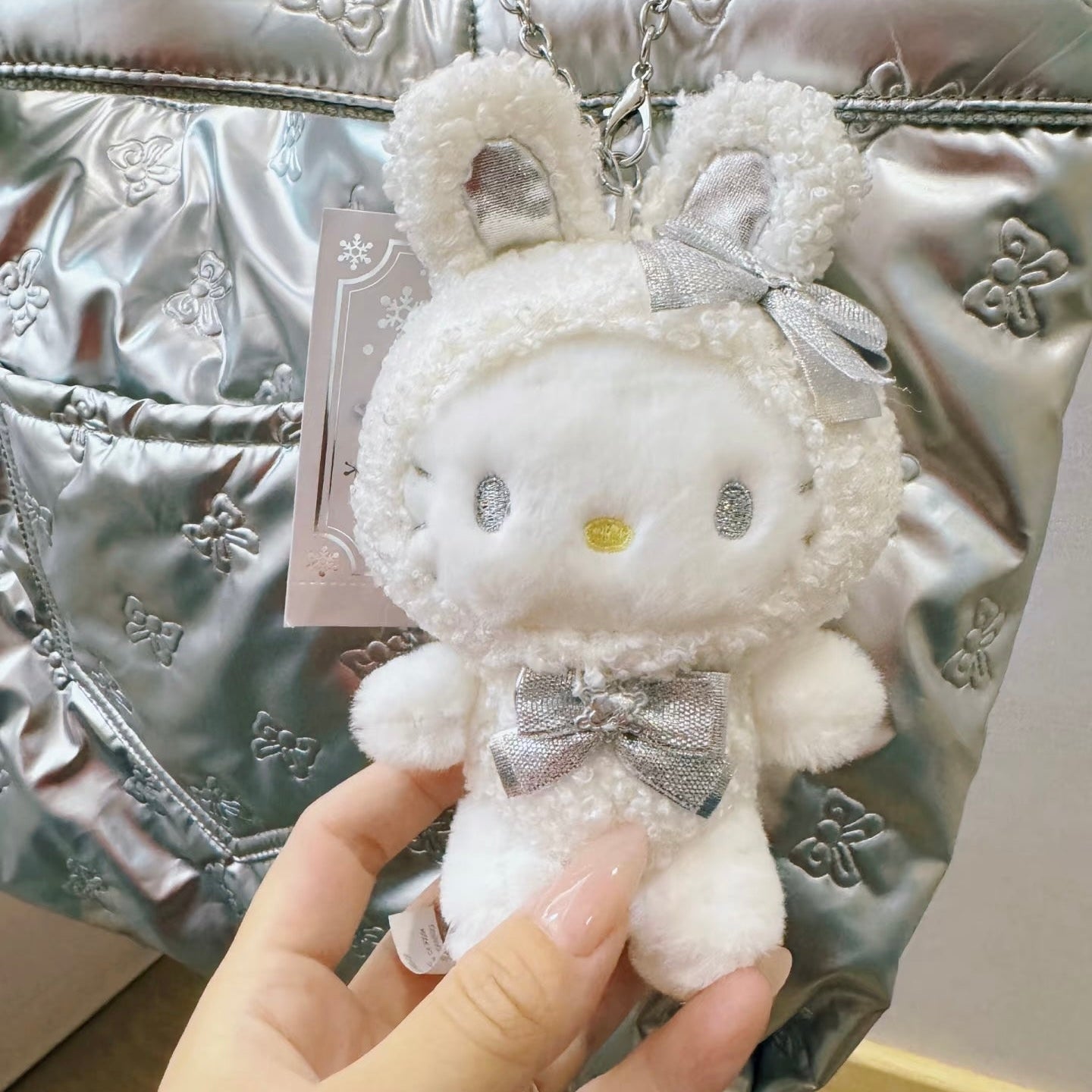Sanrio Original Mascot Charm Fluffy Snow Rabbit