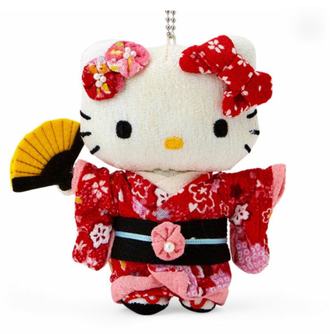 Japan Sanrio Crepe Japanese Doll (S) - Hello Kitty : Red