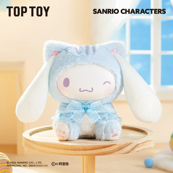 TOP TOY Sanrio Characters Play With Kittens Series Plush Keychains Gift Blind Box