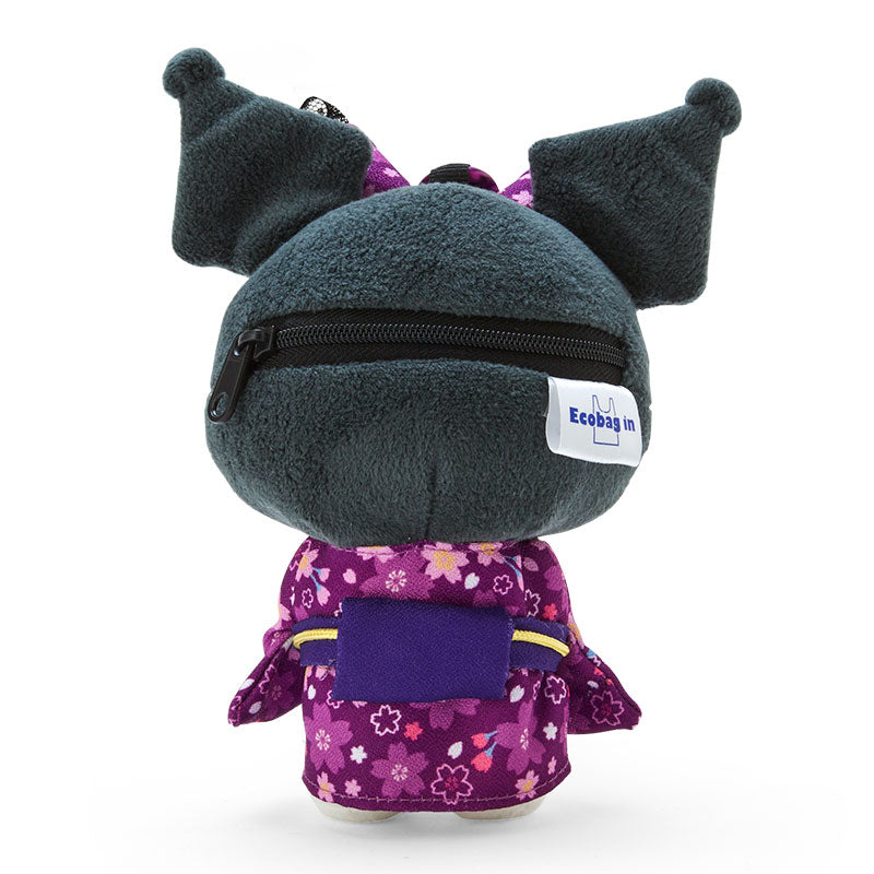 Sanrio Eco Shopping Bag & Mascot Plush - Kuromi