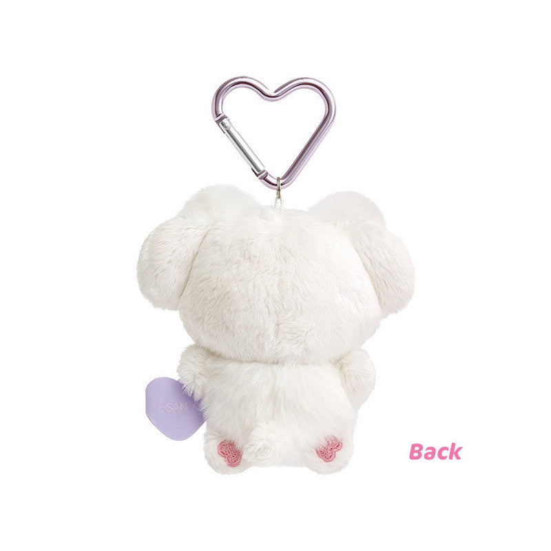 San-X Hanging Plush - Cheer Cheer Lambs Ramu : Debut Heart-shaped Carabiner