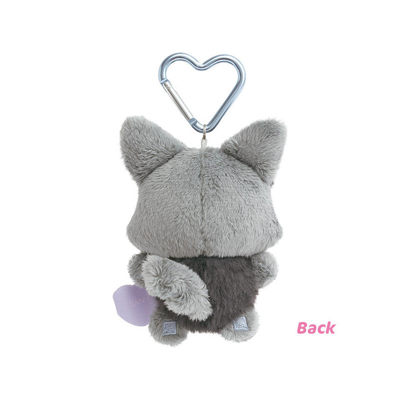 San-X Hanging Plush - Cheer Cheer Lambs Uryufu : Debut Heart-shaped Carabiner