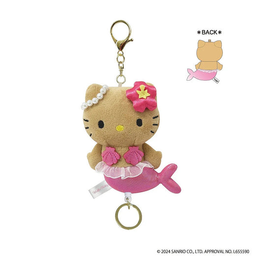 Sanrio Reel Mascot Holder - Hello Kitty : Fantasy Collection Mermaid Tan