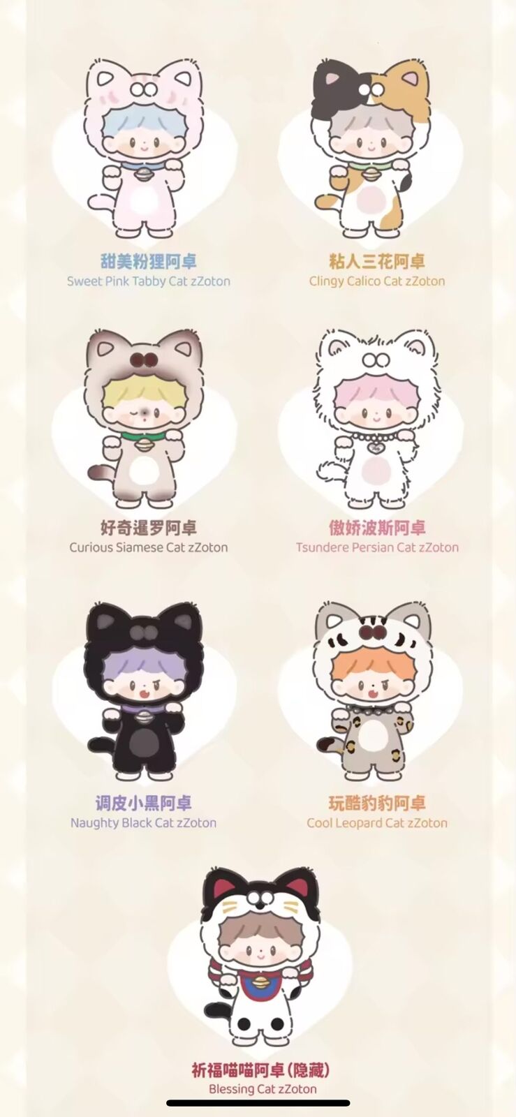 FINDING UNICORN zZoton My Little Cat Series PVC Plush Blind Box