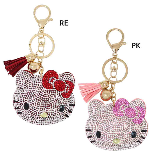 Sanrio Sparkling Leather Keychain Hello Kitty