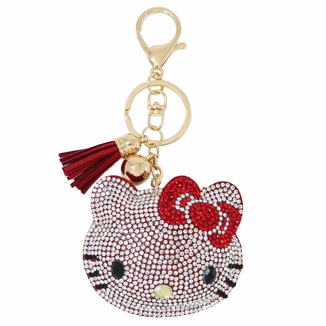 Sanrio Sparkling Leather Keychain Hello Kitty
